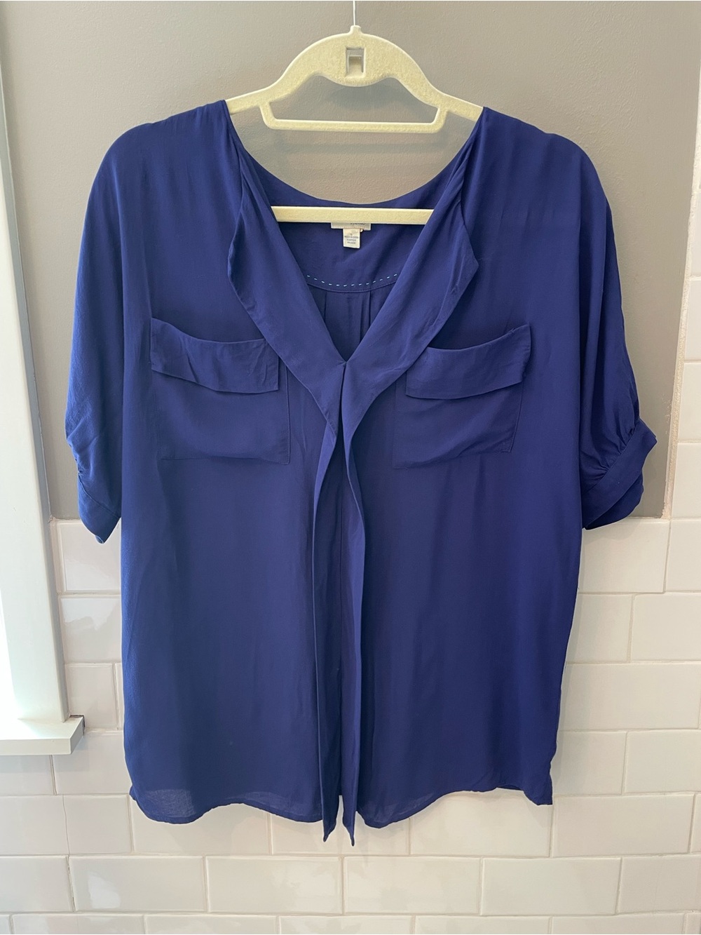 Anthropologie Odille Deep Purple Blouse